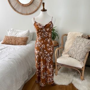 Floral Cowl Neck Slip Dress